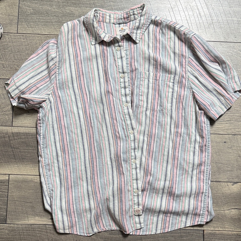 Marine Layer Multicolor Striped Casual Shirt